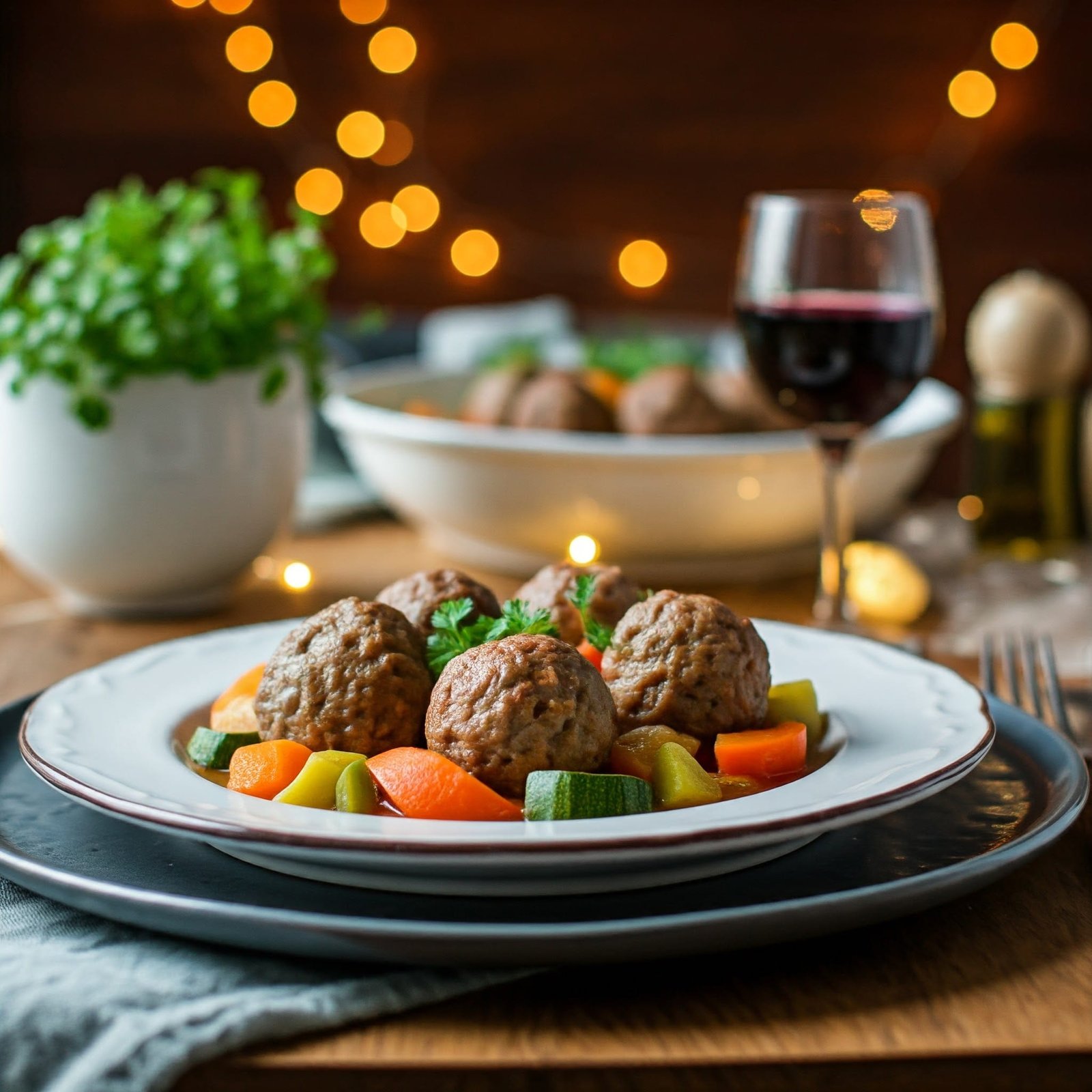 Albóndigas y Verduras