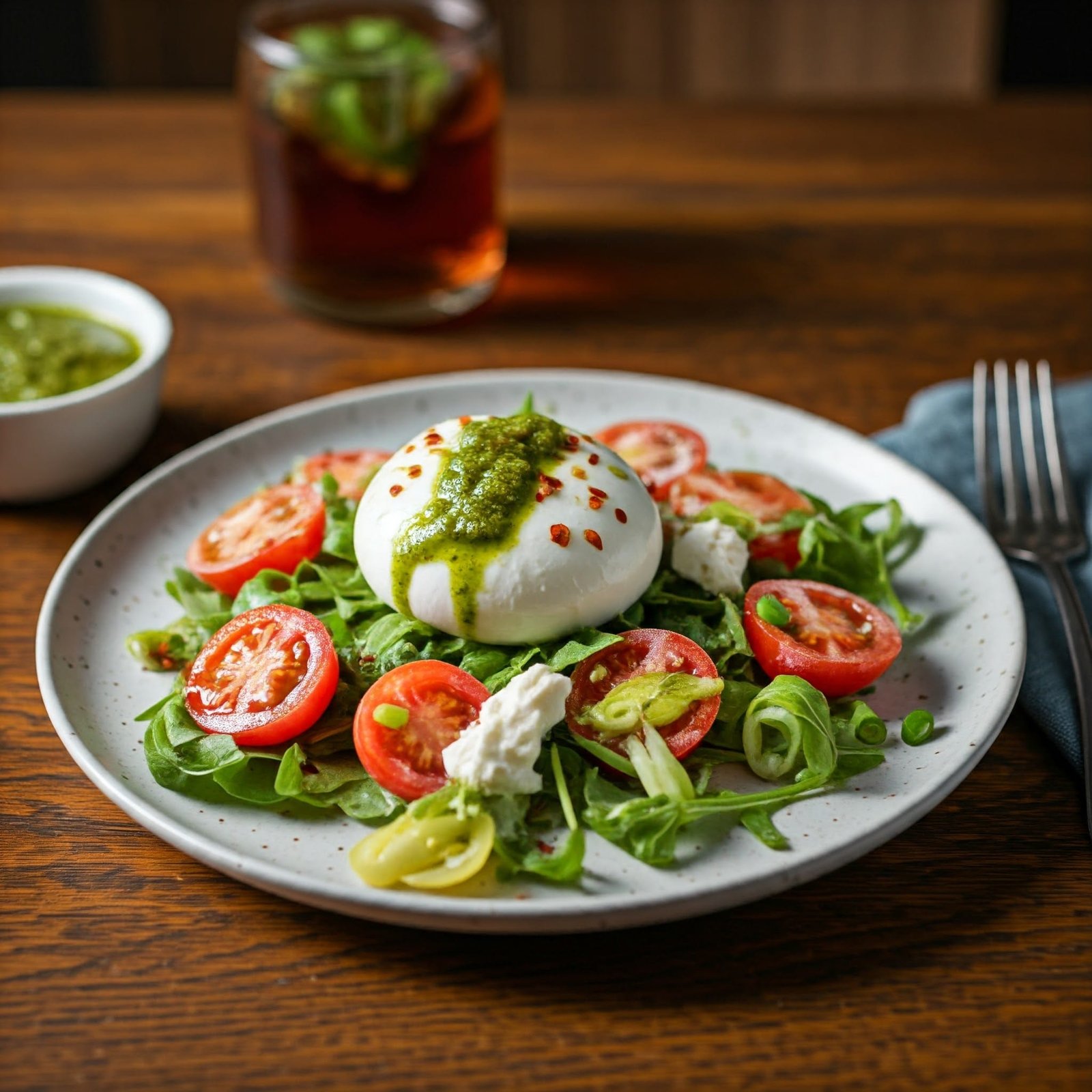 Ensalada Helada de Burrata con Tomate