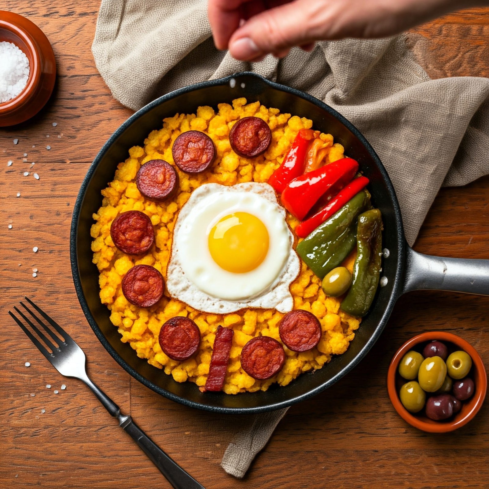 Pan rallado y chorizo