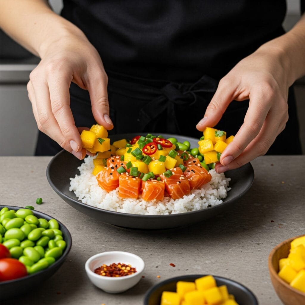 Poke con Salmón y Mango